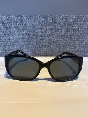 Juicy Couture Sunglasses JU551/S Black White Spotted Gradient Gray Lenses